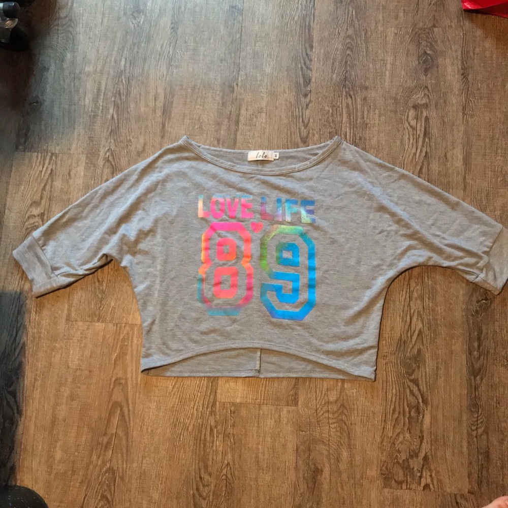 Cropped 3/4 Sleeve Shirt